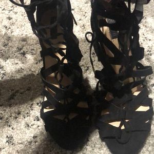 Forever 21 lace up heels
